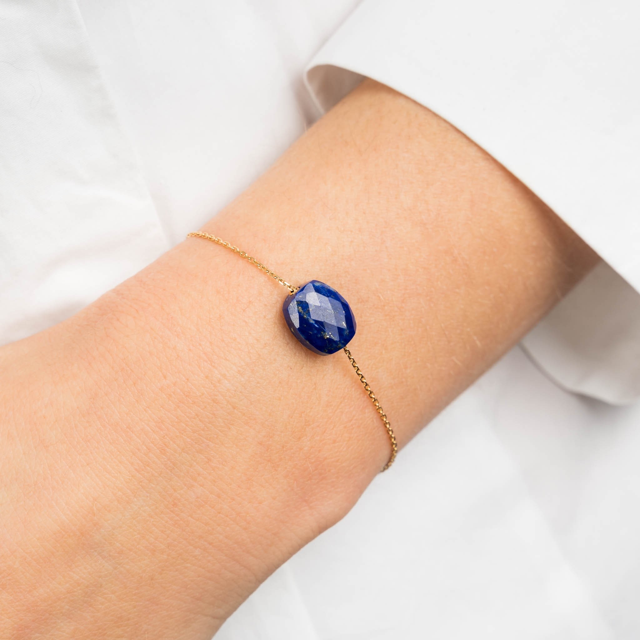 Lapis Lazuli Tumbled Beads Stretchable Bracelet