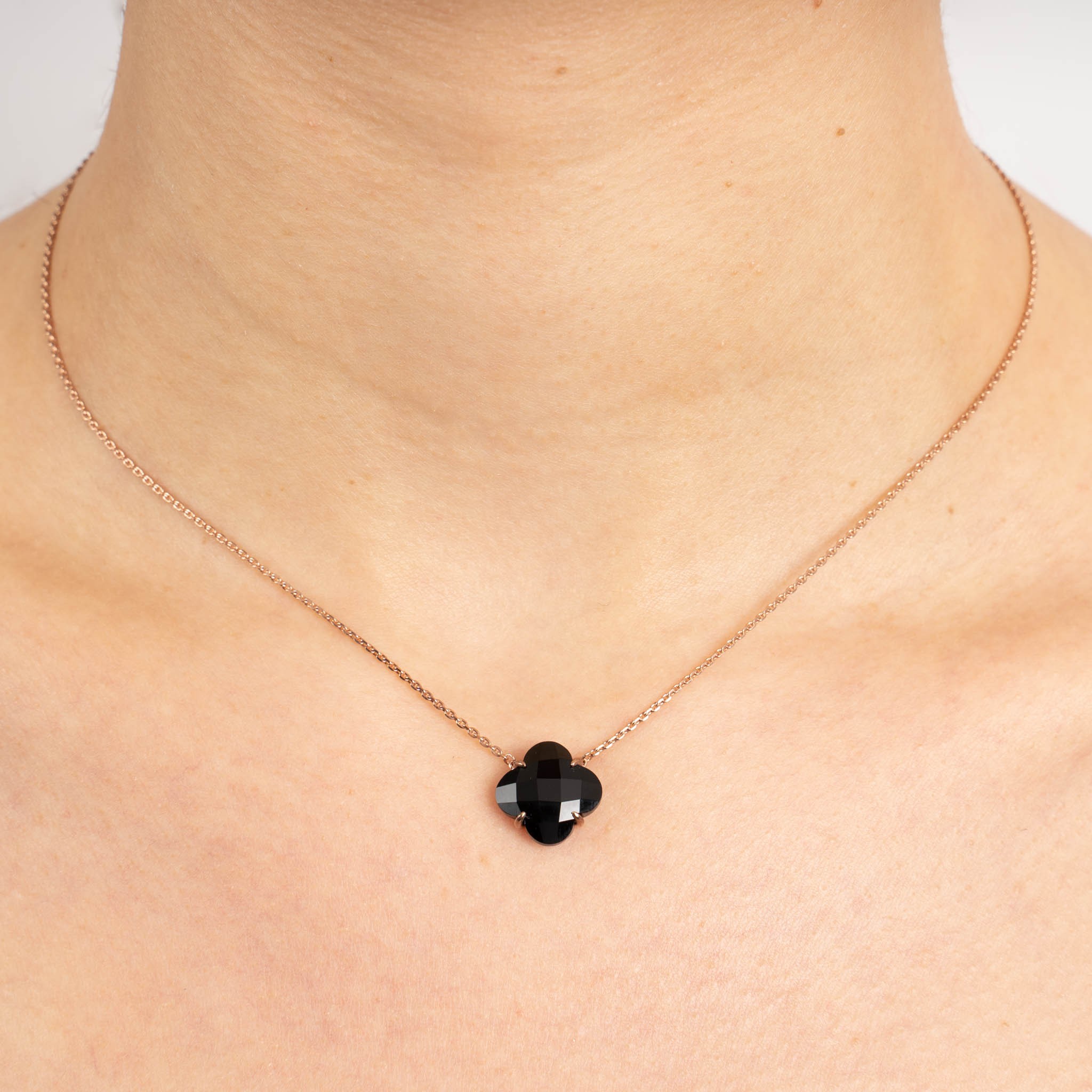 Black Onyx Heart Necklace With Crystals | KAMARIA | Wolf & Badger