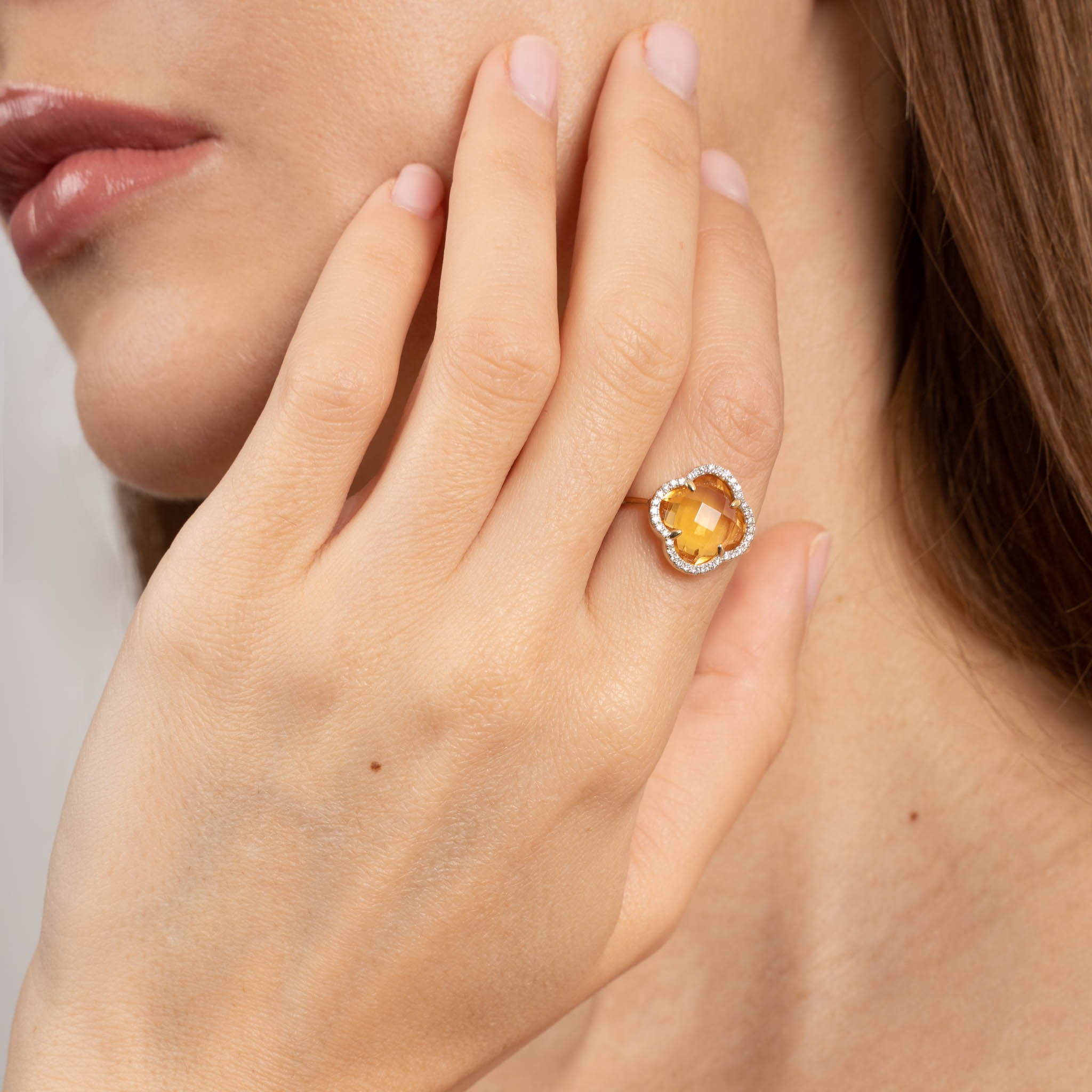 Citrine & Canary Yellow Diamond Silver Ring | Burton's – Burton's Gems and  Opals
