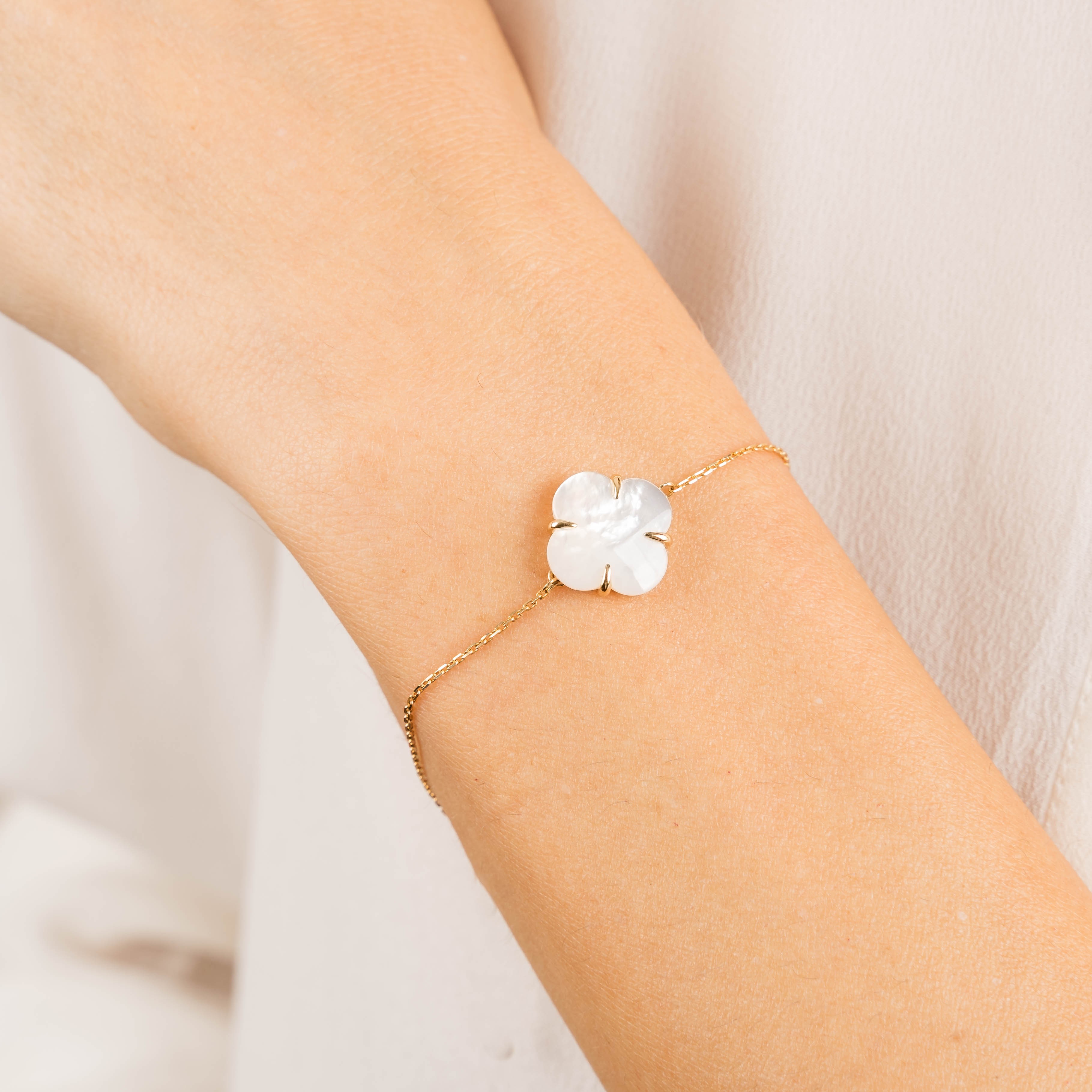 Bracelet, Mother Of Pearl, Or Jaune